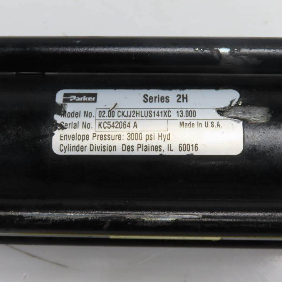 Parker Series 2H 2" Bore 6-1/2" x 13" Dual Stroke Hydraulic Cylinder