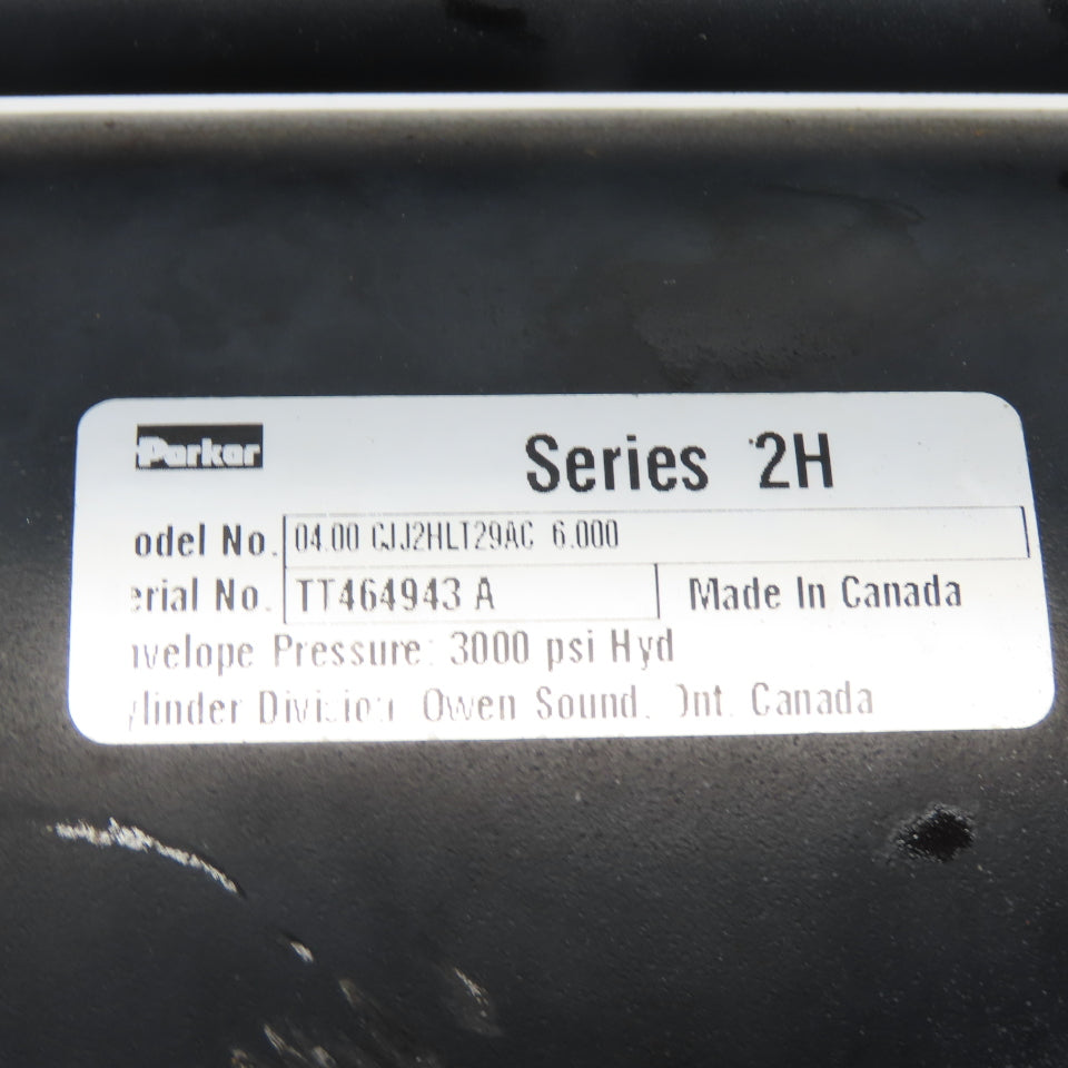 Parker CJJ2HLT29AC 4" Bore 6" Stroke Hydraulic Cylinder 2-1/2" Rod 3000PSI