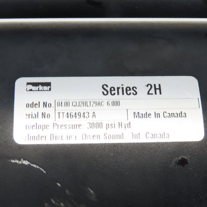 Parker CJJ2HLT29AC 4" Bore 6" Stroke Hydraulic Cylinder 2-1/2" Rod 3000PSI