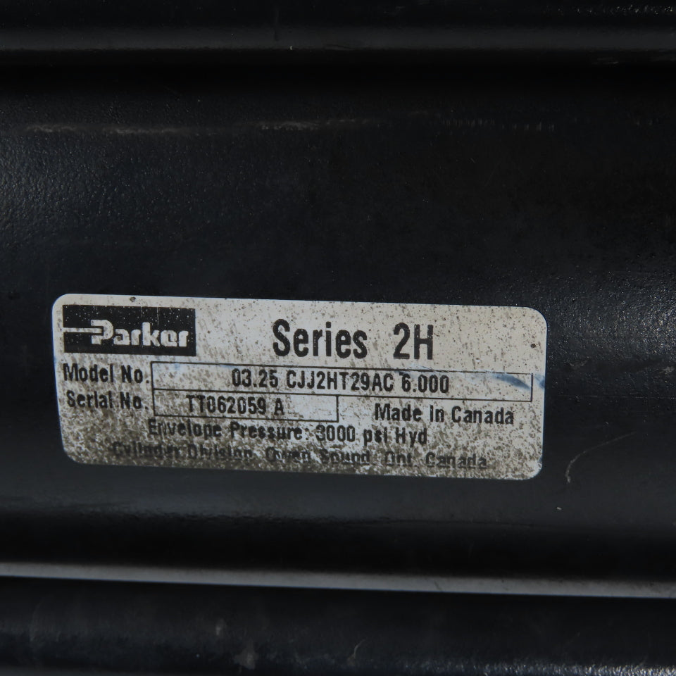 Parker 03.25 CJJ2HT29AC 6.000 3.25" Bore 6" Stroke Hydraulic Cylinder 3000 PSI