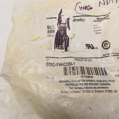 Allen-Bradley 889D-F4HCDM-1 4-Pin DC Micro Straight QD Cordset 1m