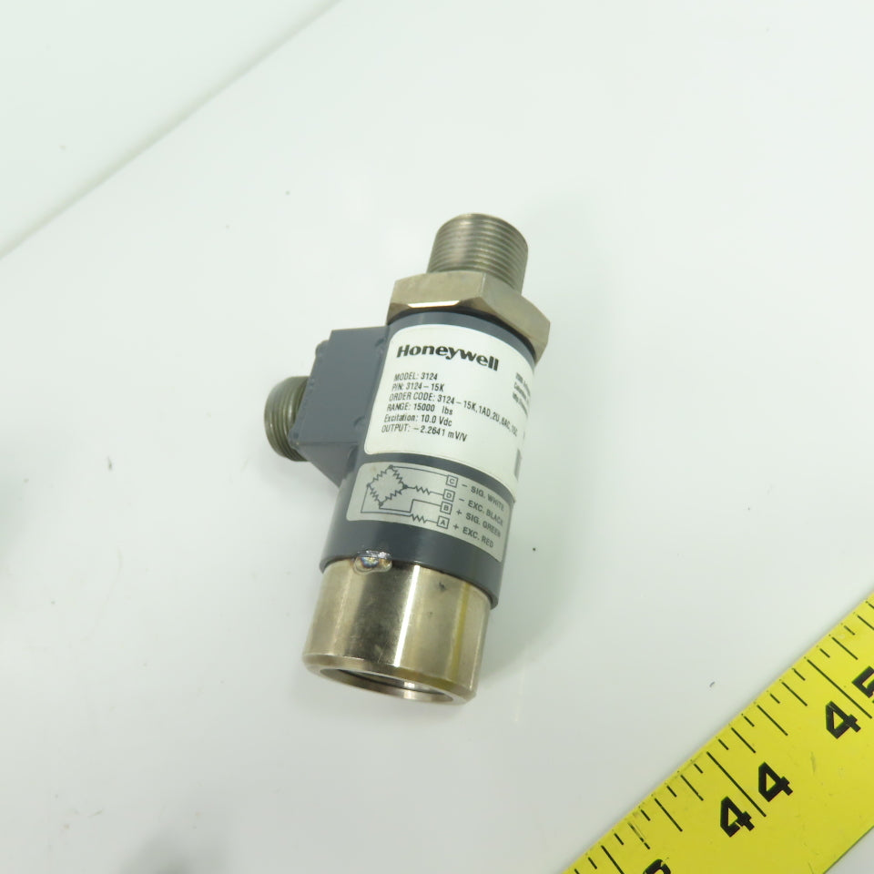 Honeywell 3124-15K Fatigue Rated Load Cell 15000 lbs Range 10VDC Excitation NEW
