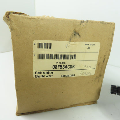 Schrader Bellows 08F53ACSB 1" NPT Pneumatic Filter 250 psi 175 F NEW