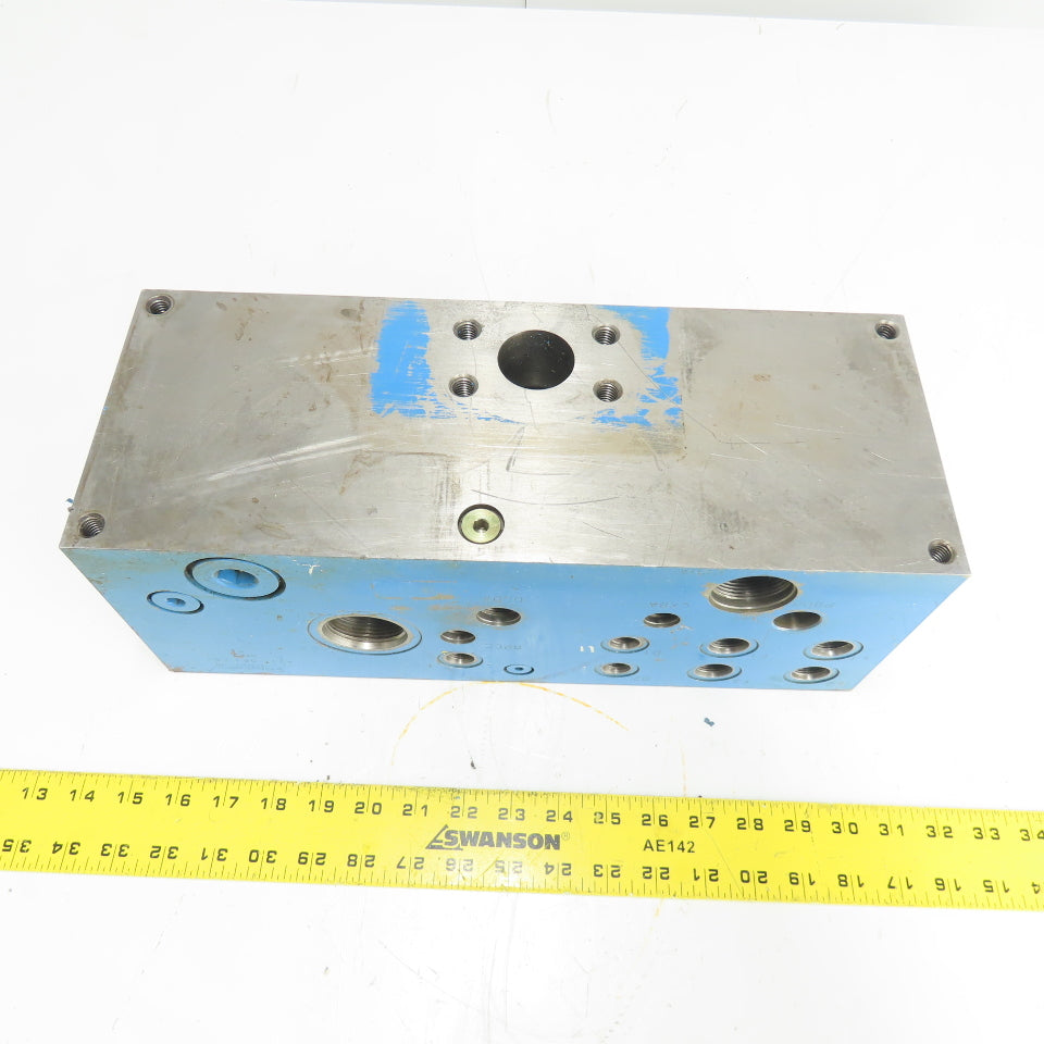 Sun Hydraulics A211 061 C04 Multi-Port Hydraulic Manifold Block 15.5" x 6" x 6"