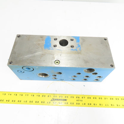 Sun Hydraulics A211 061 C04 Multi-Port Hydraulic Manifold Block 15.5" x 6" x 6"