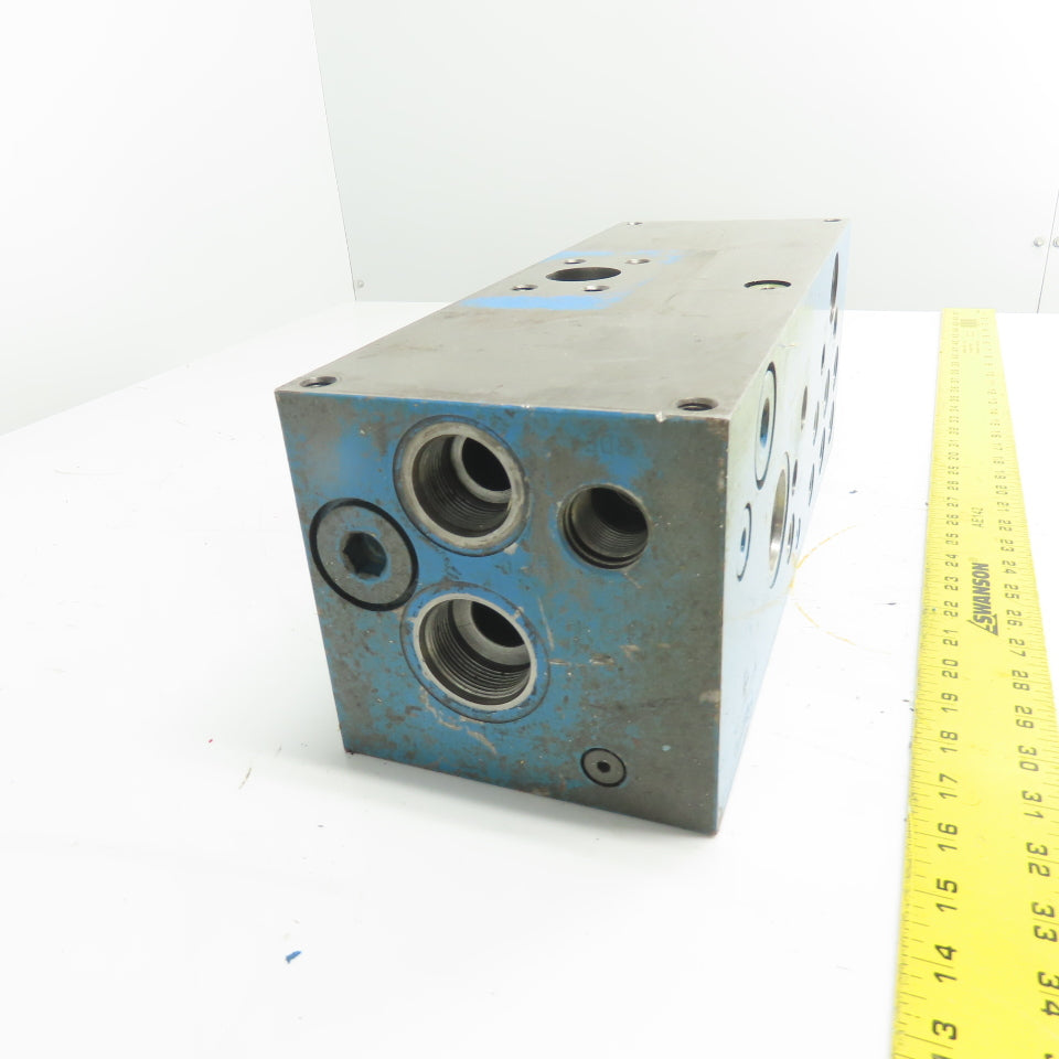 Sun Hydraulics A211 061 C04 Multi-Port Hydraulic Manifold Block 15.5" x 6" x 6"