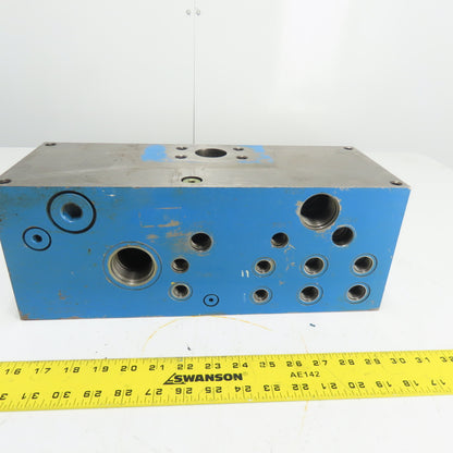 Sun Hydraulics A211 061 C04 Multi-Port Hydraulic Manifold Block 15.5" x 6" x 6"