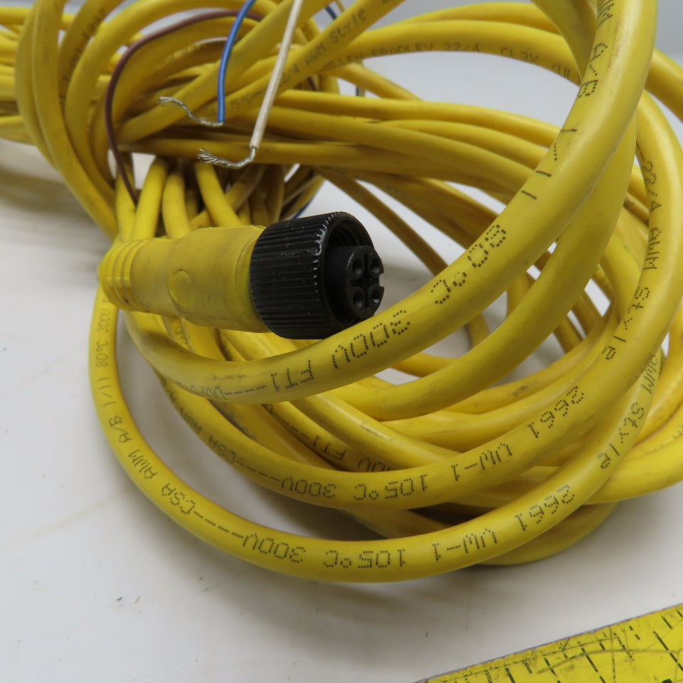 Allen-Bradley 889D-F4AC-15 4-Pin Female M12 DC Micro Cordset 250V 4A 15m