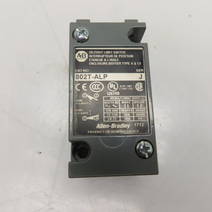 Allen-Bradley 802T-ALP Oiltight Limit Switch NEMA B600 120-600VAC