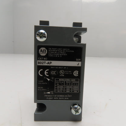 Allen-Bradley 802T-AP Oiltight Limit Switch NEMA A600 120-600VAC