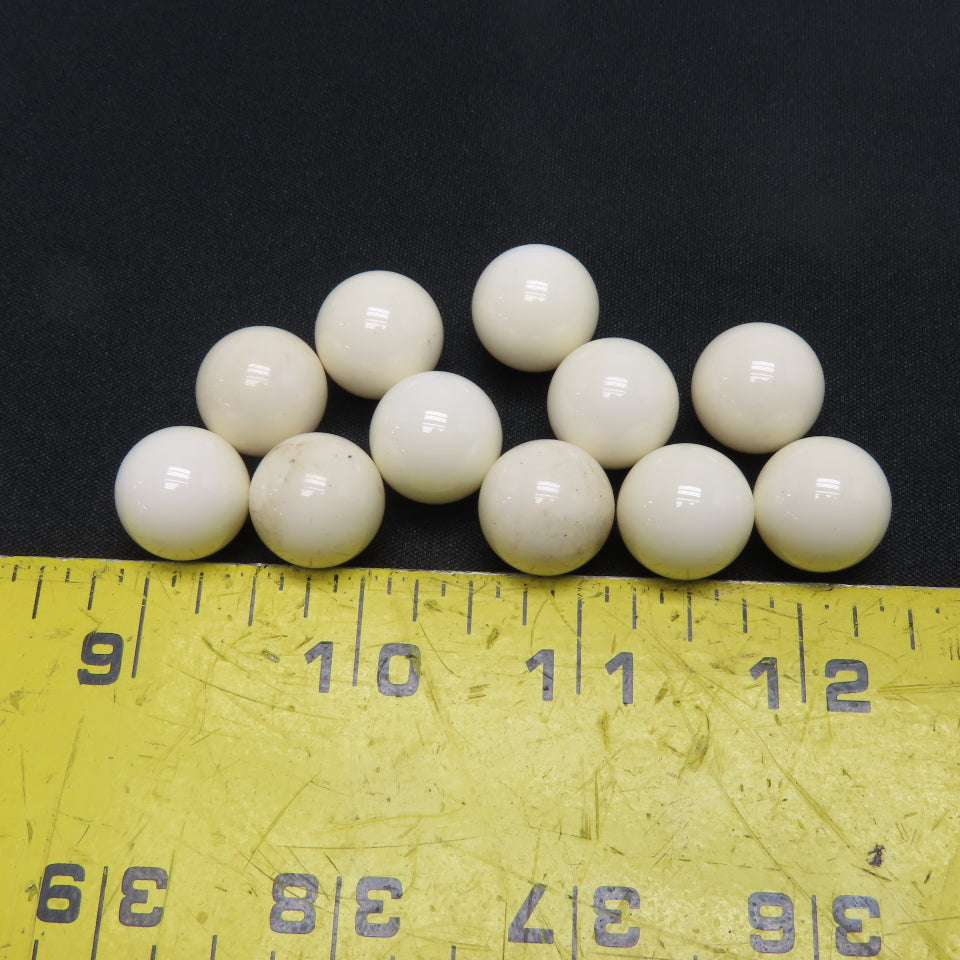 5/8" Diameter Unknown Grade Ceramic Ball Lot Of 11