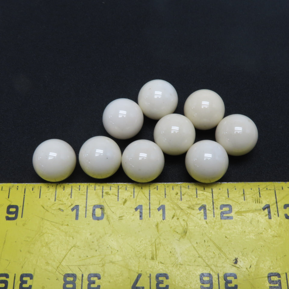 11/16" Diameter Unknown Grade Ceramic Ball Lot Of 9