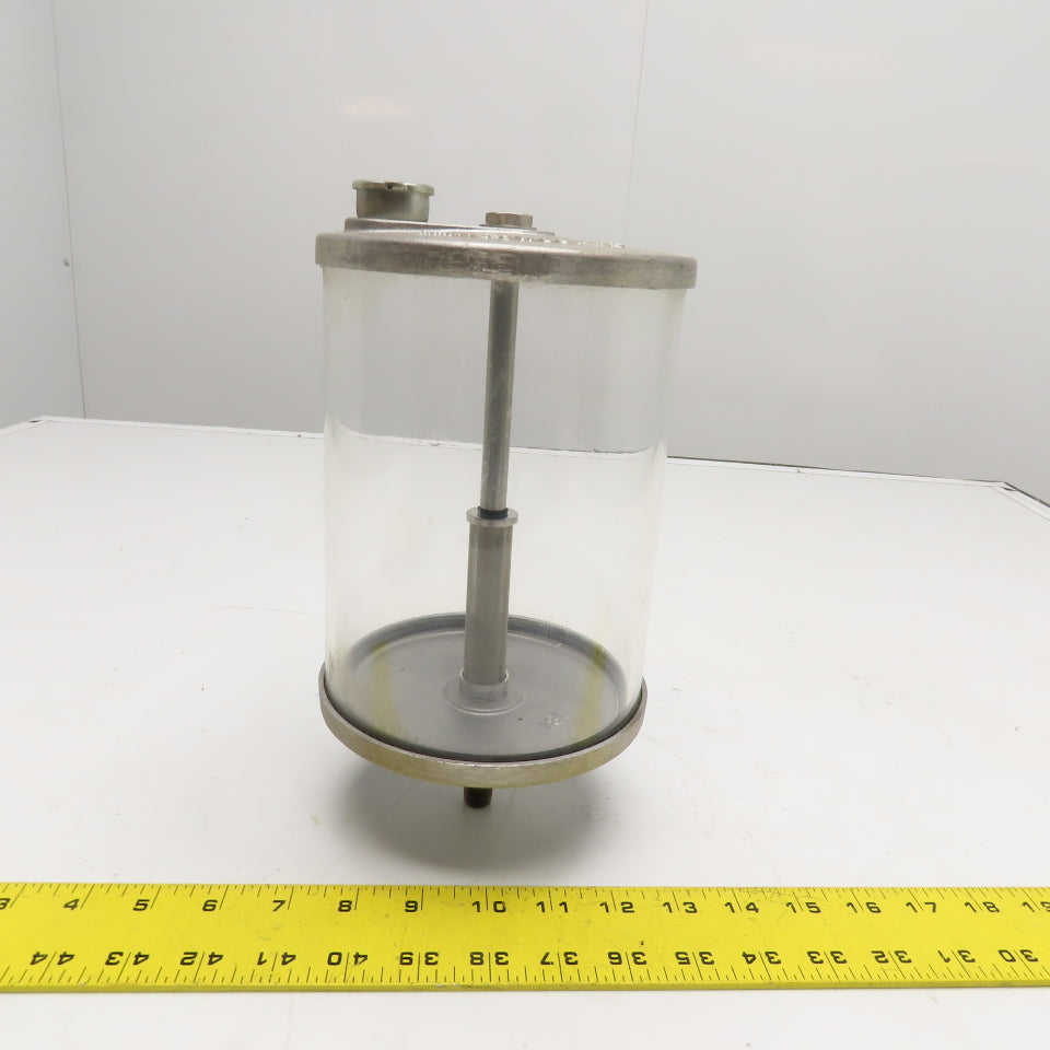 Lube Devices Inc. Transparent Liquid Reservoir 5" Diameter 7" Length 1/4" NPT