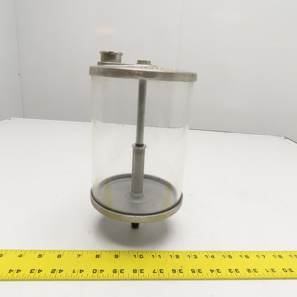 Lube Devices Inc. Transparent Liquid Reservoir 5" Diameter 7" Length 1/4" NPT