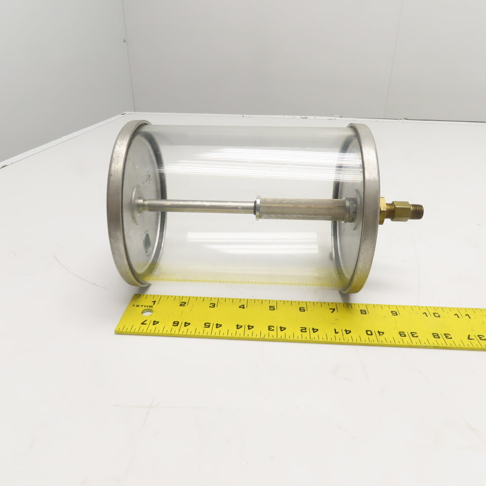 Lube Devices Inc. Transparent Liquid Reservoir 5" Diameter 7" Length 1/4" NPT