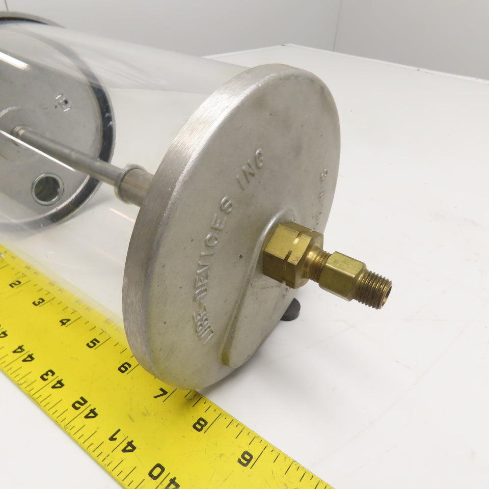 Lube Devices Inc. Transparent Liquid Reservoir 5" Diameter 7" Length 1/4" NPT