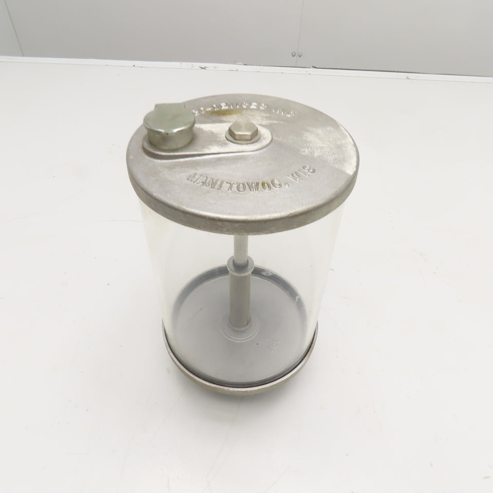 Lube Devices Inc. Transparent Liquid Reservoir 5" Diameter 7" Length 1/4" NPT