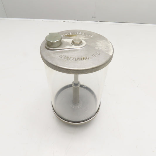Lube Devices Inc. Transparent Liquid Reservoir 5" Diameter 7" Length 1/4" NPT
