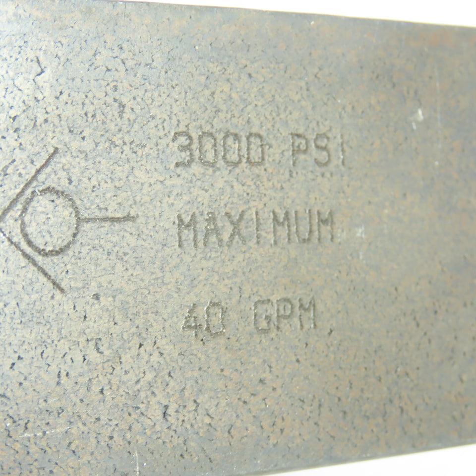 Parker C81600S-120H Hydraulic Block Check Valve 3000 PSI 40 GPM