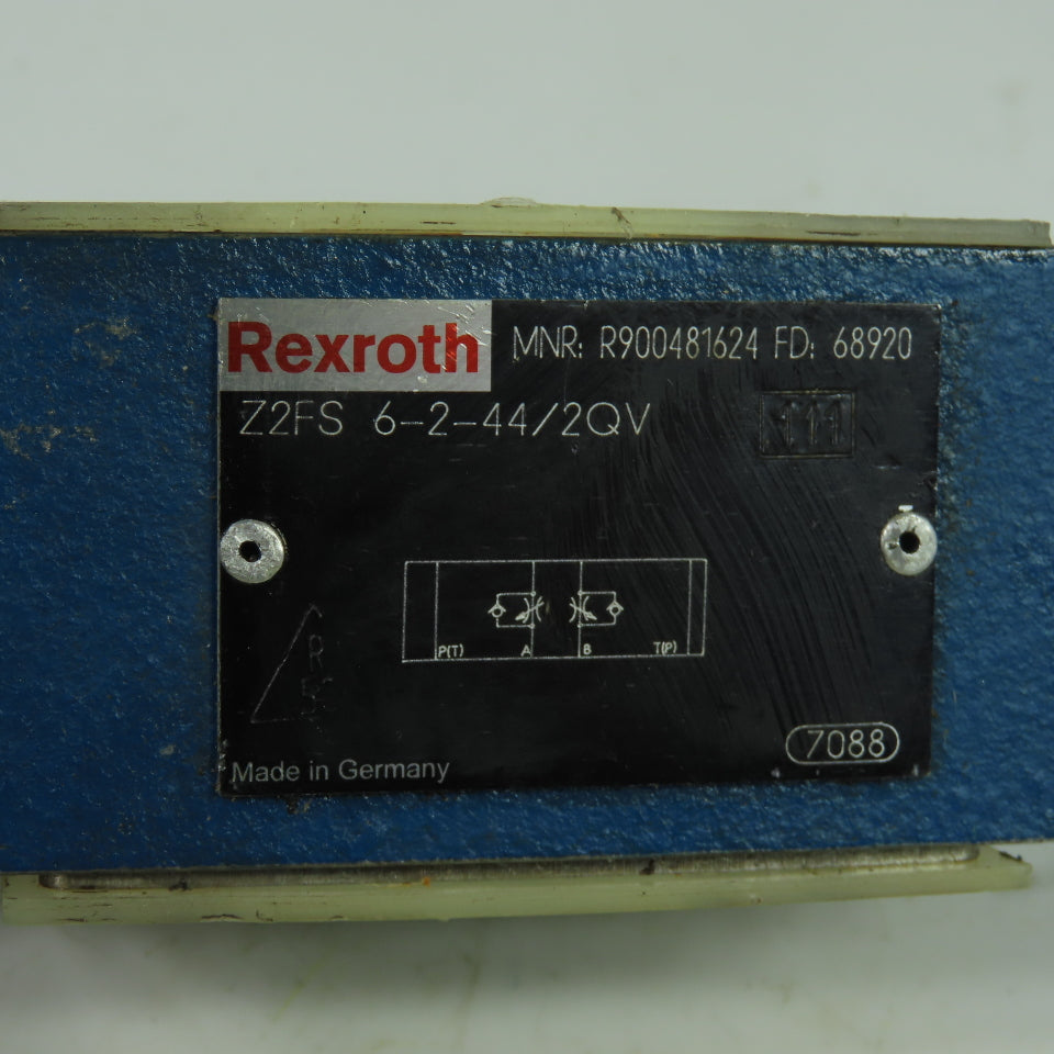 Rexroth R900481624 Z2FS 6-2-44/2QV Hydraulic Throttle Check Valve Size 6