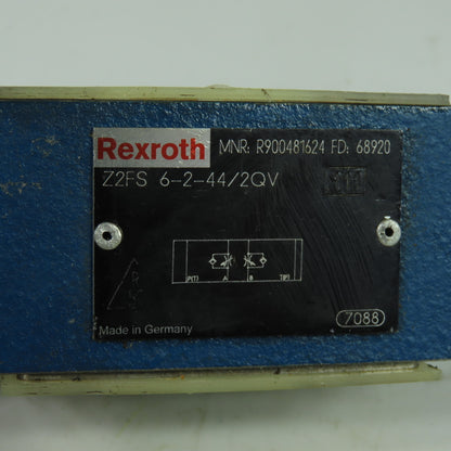Rexroth R900481624 Z2FS 6-2-44/2QV Hydraulic Throttle Check Valve Size 6