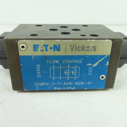 Eaton Vickers 694412 DGMFN-3-Y-A2W-B2W-41 Flow Control Valve Block