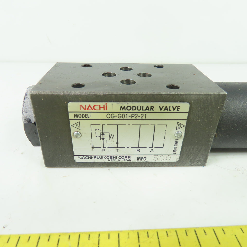 Nachi OG-G01-P2-21 Modular Relief Valve G01 Series
