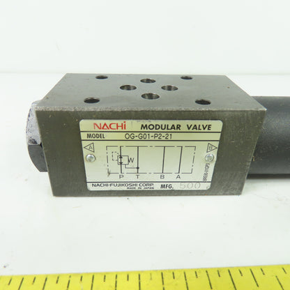 Nachi OG-G01-P2-21 Modular Relief Valve G01 Series