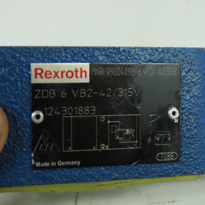 Rexroth R900409896 ZDB 6 VB2-42/315V Hydraulic Pressure Relief Valve 315 bar