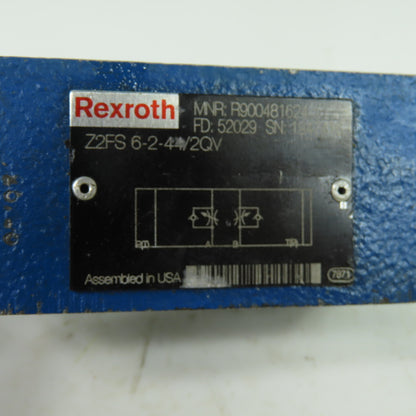 Rexroth R900481624 Z2FS 6-2-4X/2QV Twin Throttle Check Sandwich Plate Valve