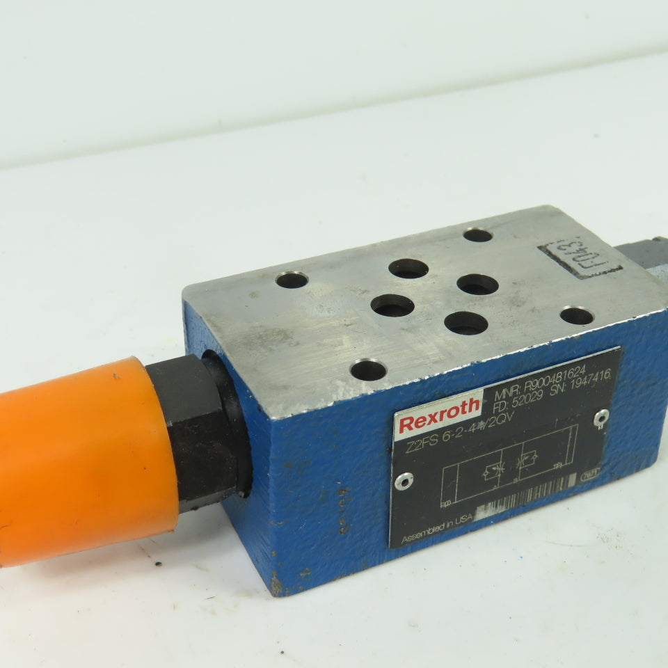 Rexroth R900481624 Z2FS 6-2-4X/2QV Twin Throttle Check Sandwich Plate Valve