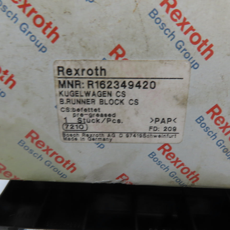 Rexroth R162349420 Size 25 Ball Carriage Runner Block