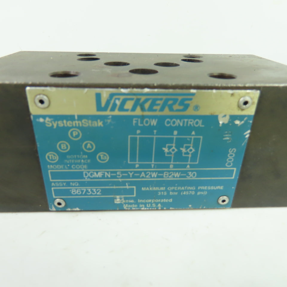 Vickers DGMFN-5-Y-A2W-B2W-30 SystemStak Flow Control Valve 315 bar 4570 psi