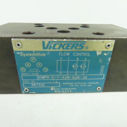 Vickers DGMFN-5-Y-A2W-B2W-30 SystemStak Flow Control Valve 315 bar 4570 psi