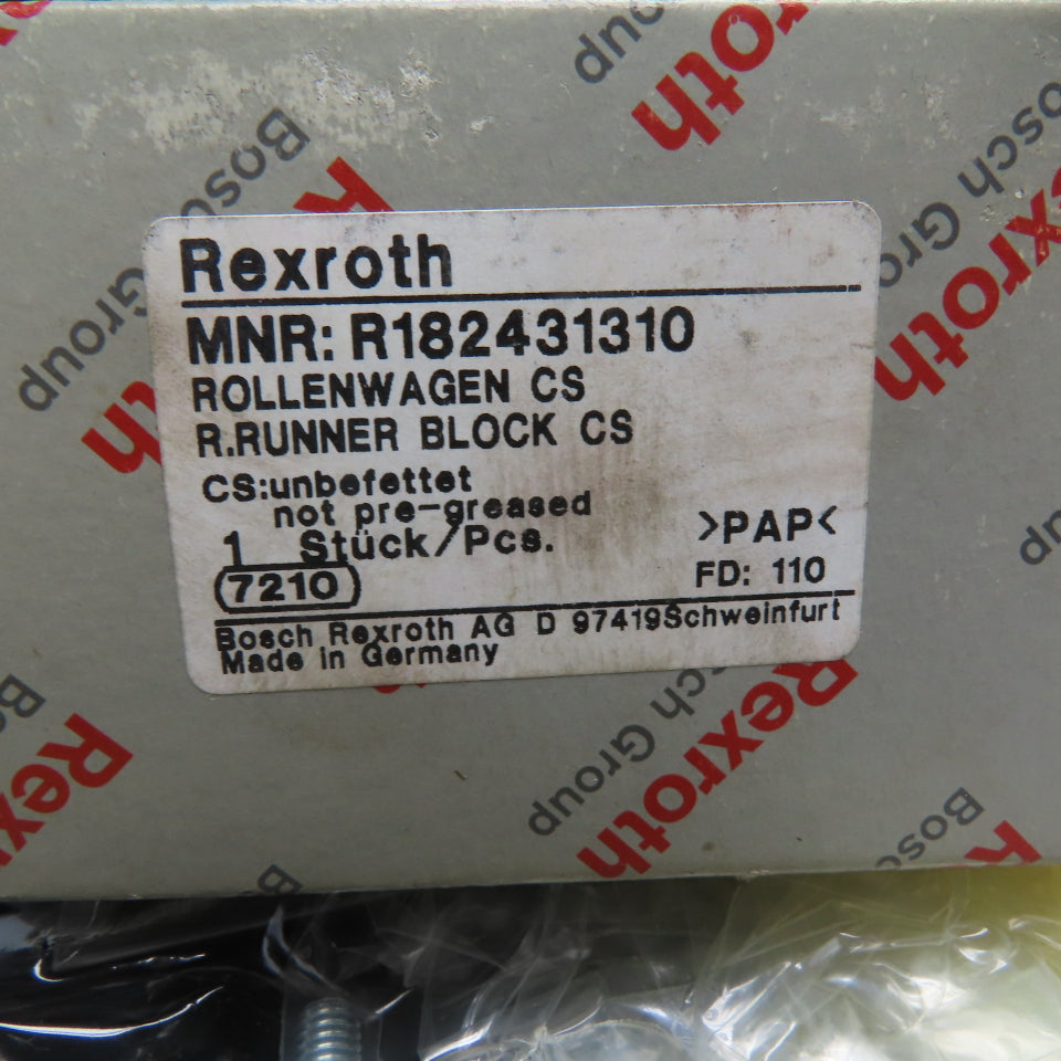 Rexroth R182431310 Size 35 Linear Guide Runner Block CS