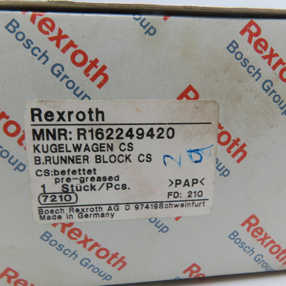 Rexroth R162249420 Size 45 Linear Guide Runner Block CS