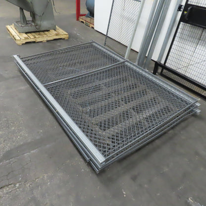 Folding Guard Wov-N-Wire Modular Steel Partition Wire Cage Room Kit 96"T W/Door