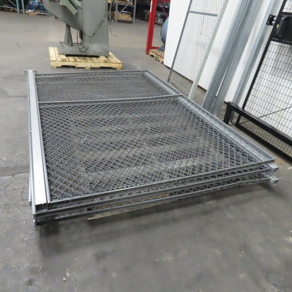 Folding Guard Wov-N-Wire Modular Steel Partition Wire Cage Room Kit 96"T W/Door