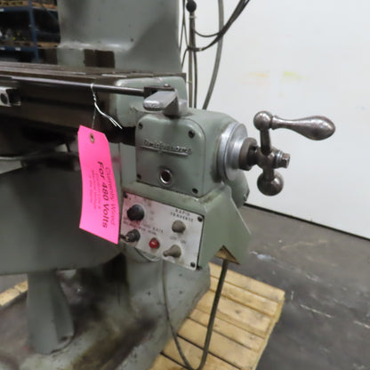 Bridgeport 1-1/2HP Vertical Milling Machine 3Ph 230/460V 1730 RPM W/ Powerfeed