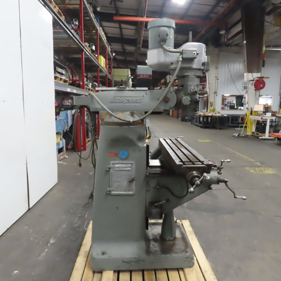 Bridgeport 1-1/2HP Vertical Milling Machine 3Ph 230/460V 1730 RPM W/ Powerfeed