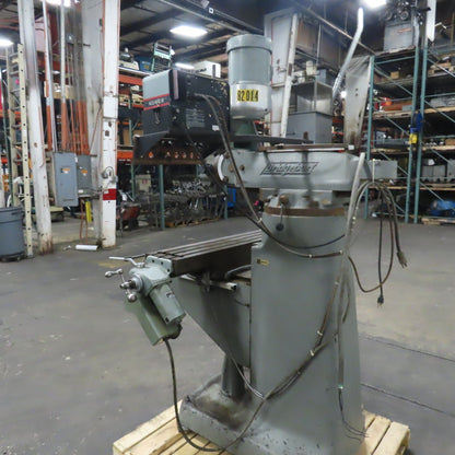 Bridgeport 1-1/2HP Vertical Milling Machine 3Ph 230/460V 1730 RPM W/ Powerfeed