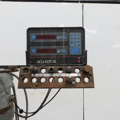 Bridgeport 1-1/2HP Vertical Milling Machine 3Ph 230/460V 1730 RPM W/ Powerfeed