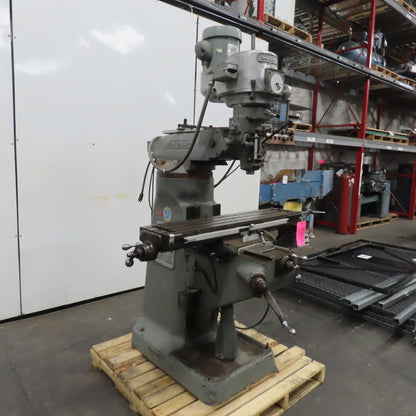 Bridgeport 1-1/2HP Vertical Milling Machine 3Ph 230/460V 1730 RPM W/ Powerfeed