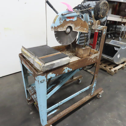 Target GM1453 5HP 14" Industrial Masonry Saw 230/460V 3Ph Tested