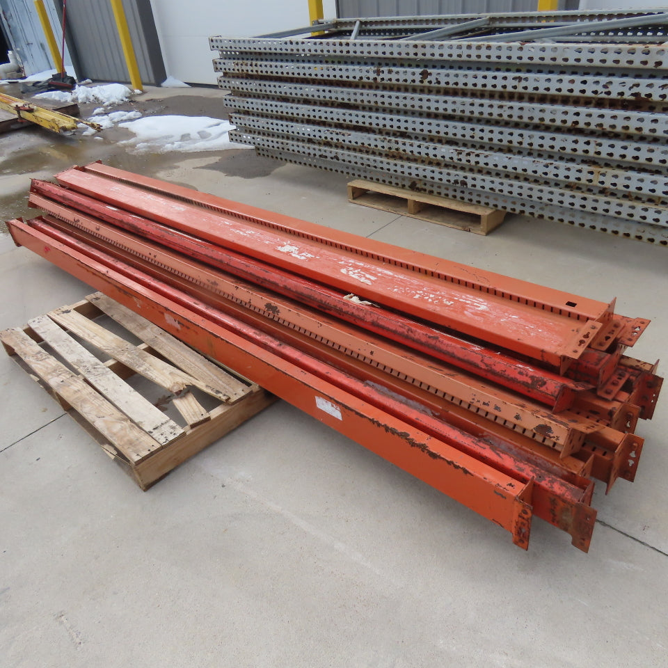 42" Shaved Pin/Teardrop Warehouse Pallet Racking Beam Upright Decking 12-Section
