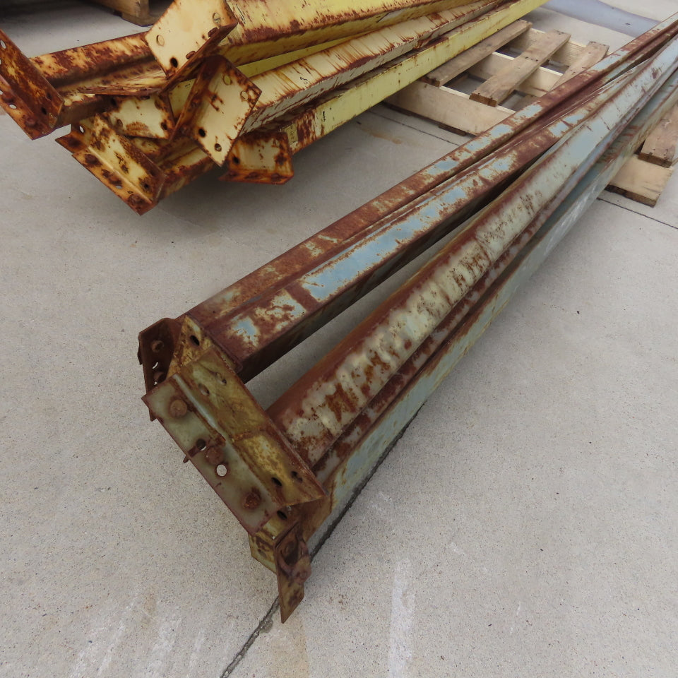 42" Shaved Pin/Teardrop Warehouse Pallet Racking Beam Upright Decking 12-Section