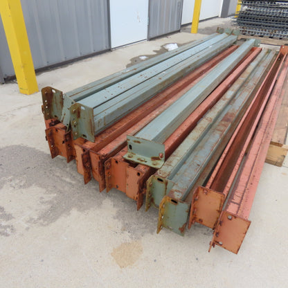 42" Shaved Pin/Teardrop Warehouse Pallet Racking Beam Upright Decking 12-Section