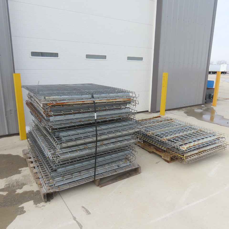42" Shaved Pin/Teardrop Warehouse Pallet Racking Beam Upright Decking 12-Section