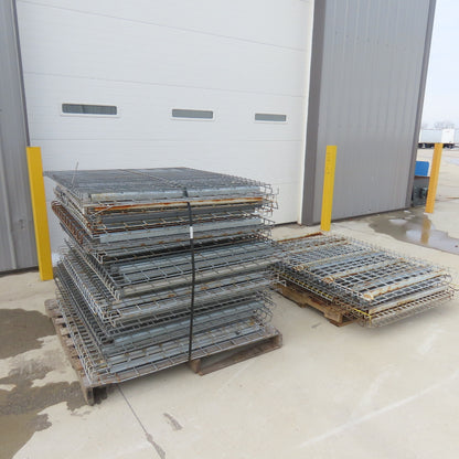 42" Shaved Pin/Teardrop Warehouse Pallet Racking Beam Upright Decking 12-Section