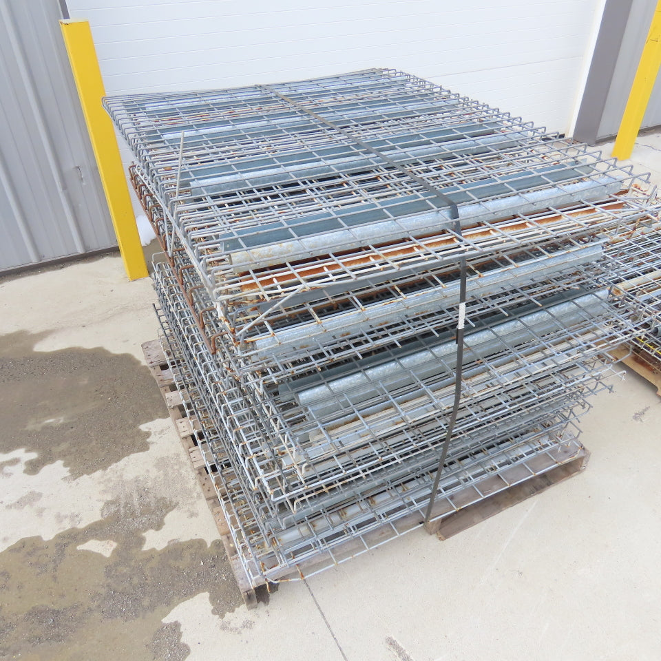 42" Shaved Pin/Teardrop Warehouse Pallet Racking Beam Upright Decking 12-Section